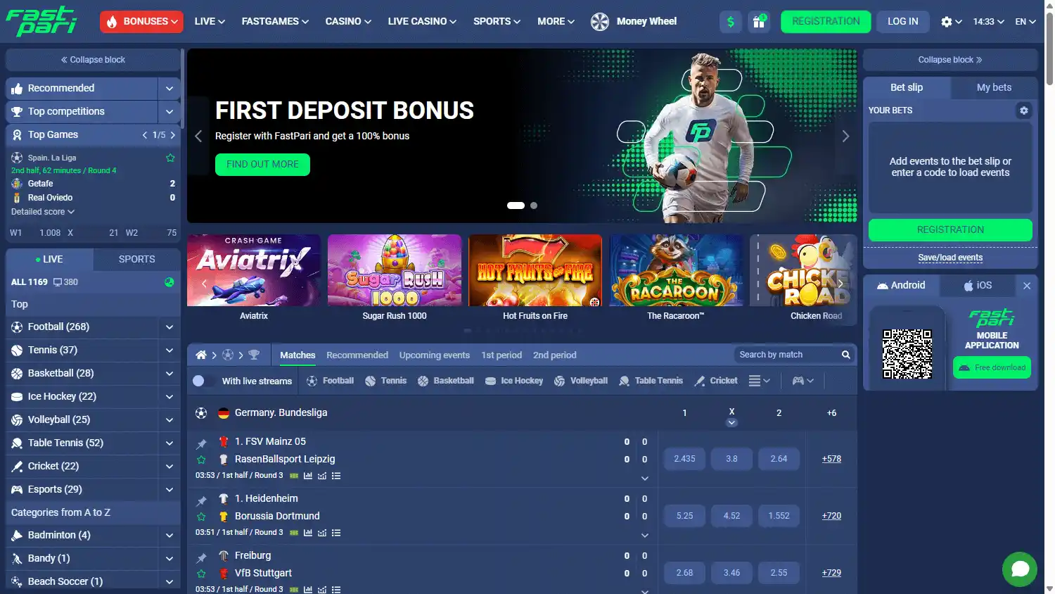 FastPari Casino screenshot 1