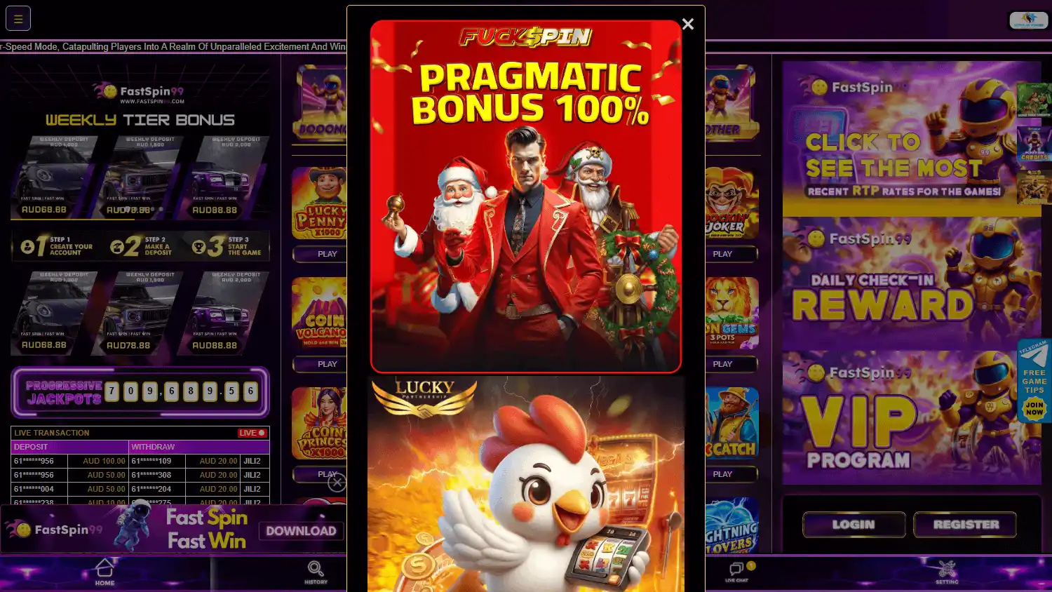 FastSpin99 Casino screenshot 1