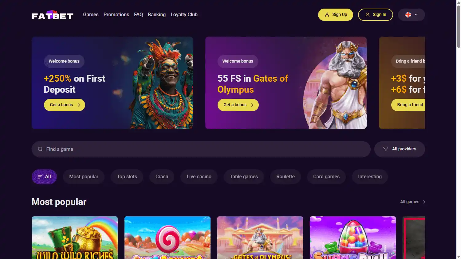 Fat Bet Casino screenshot 1