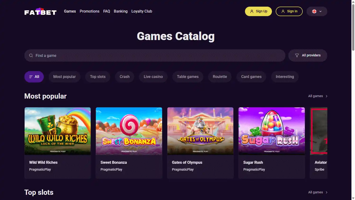 Fat Bet Casino screenshot 2