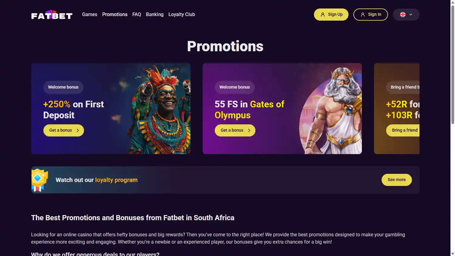 Fat Bet Casino screenshot 3