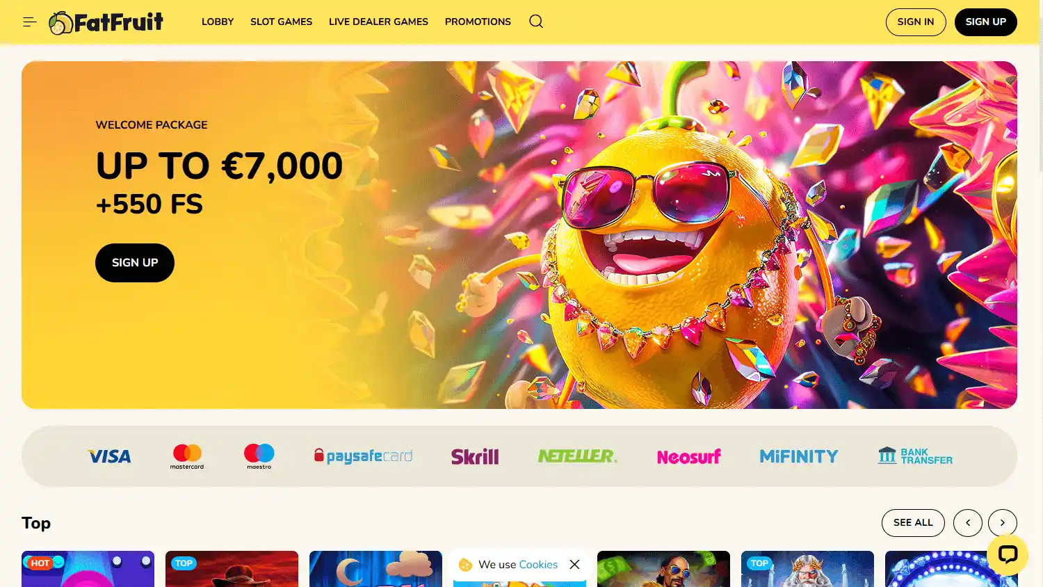 FatFruit Casino screenshot 1