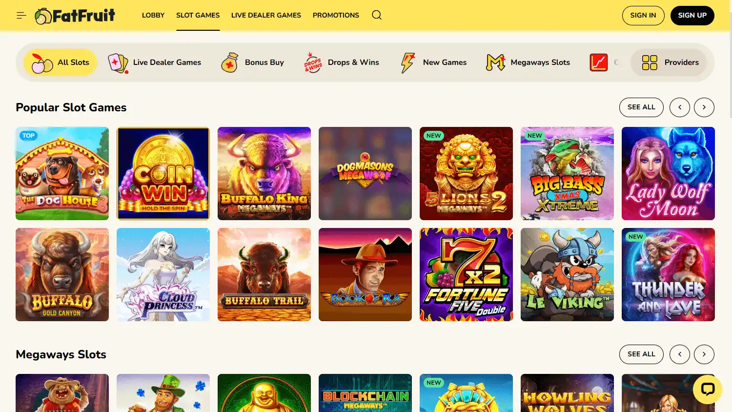 FatFruit Casino screenshot 2