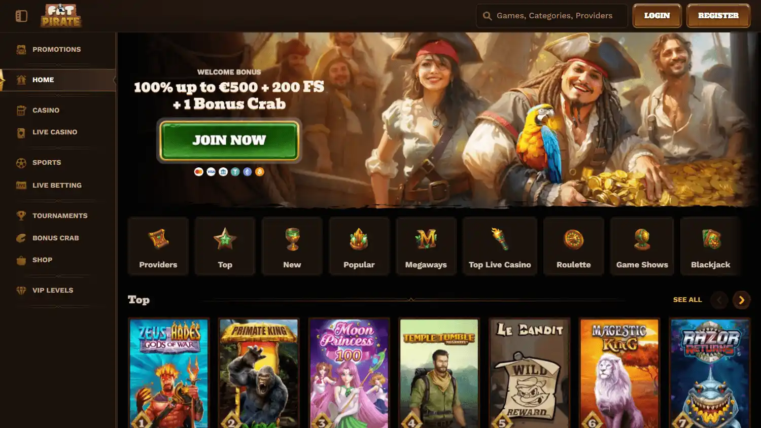FatPirate Casino screenshot 1