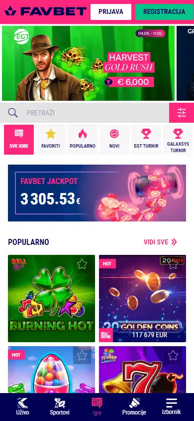 Favbet Casino HR screenshot 5