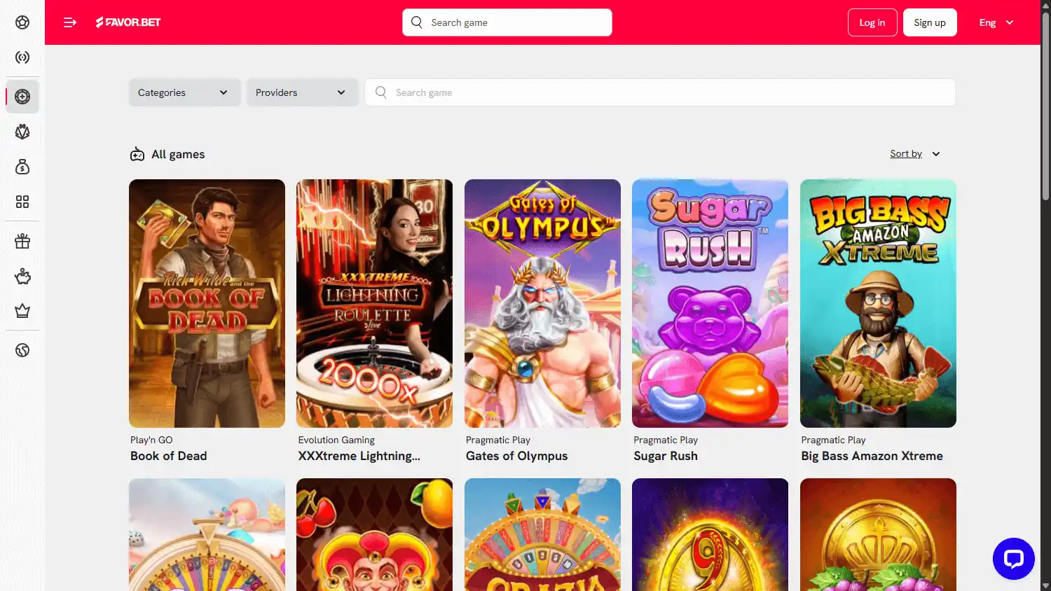 Favor.bet Casino screenshot 2