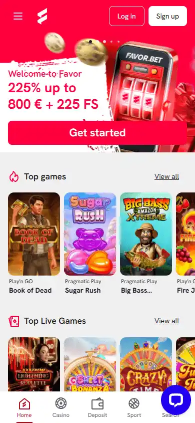 Favor.bet Casino screenshot 4
