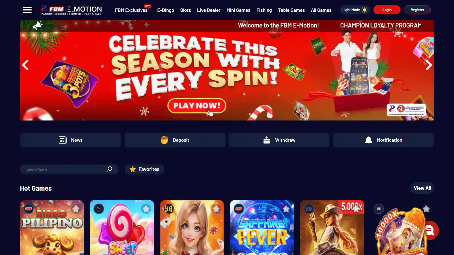 FBM E-Motion Casino screenshot 3