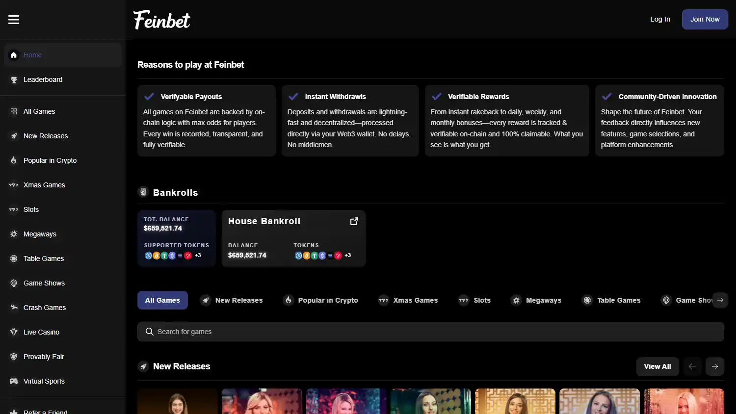 Feinbet Casino screenshot 1