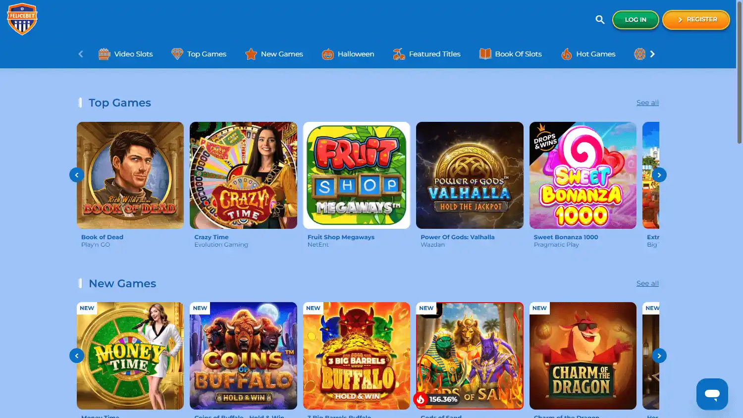 FeliceBet Casino screenshot 1