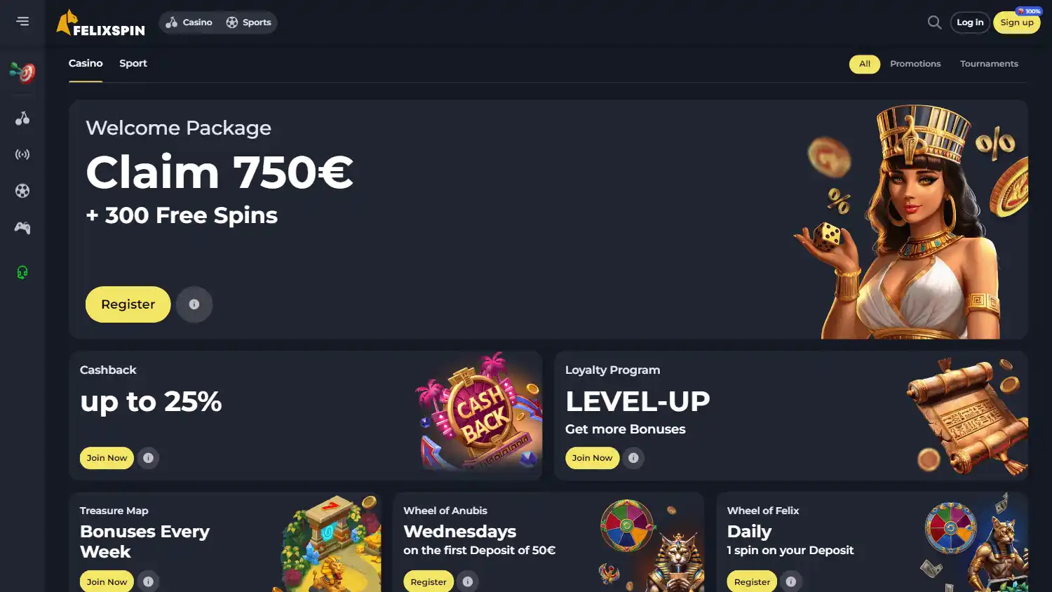 Felix Spin Casino screenshot 1