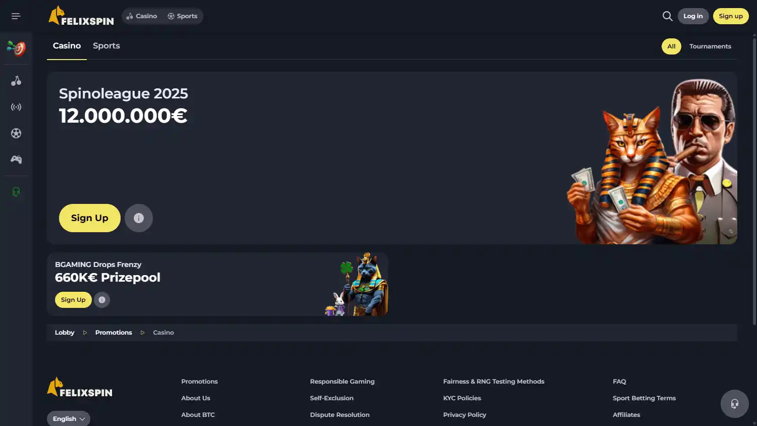 Felix Spin Casino screenshot 3