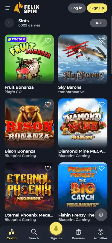 Felix Spin Casino screenshot 5