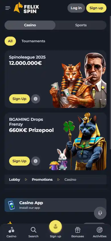 Felix Spin Casino screenshot 6