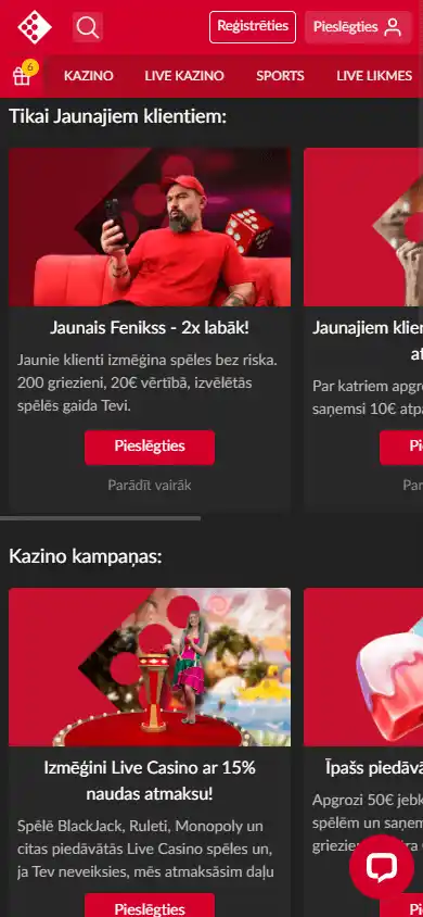 Fenikss Casino screenshot 6