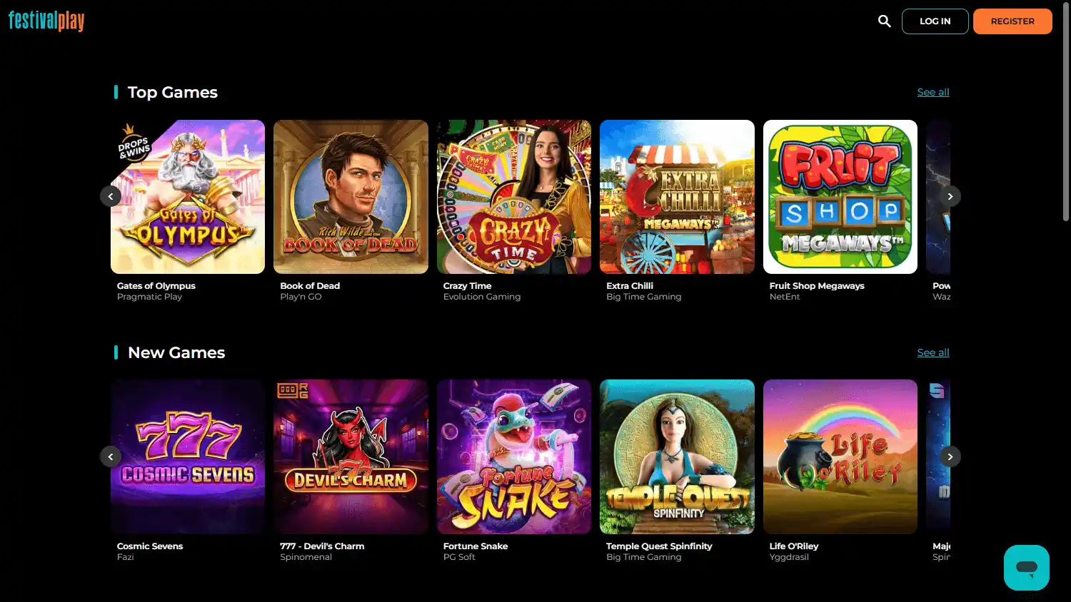 FestivalPlay Casino screenshot 1