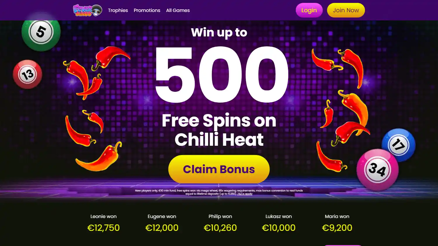 Fever Bingo Casino screenshot 1