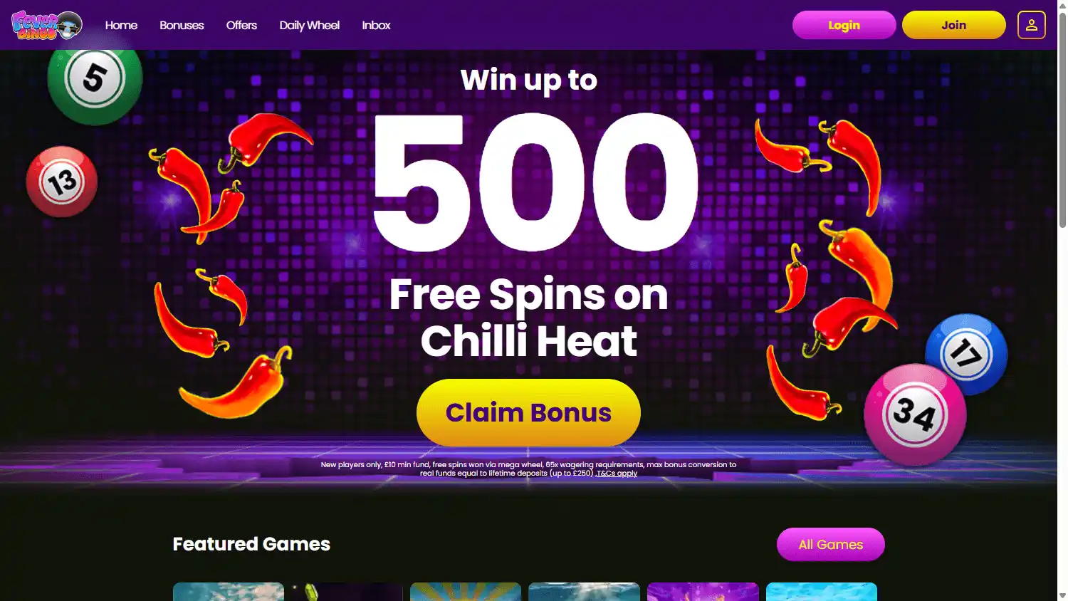 Fever Bingo Casino screenshot 2