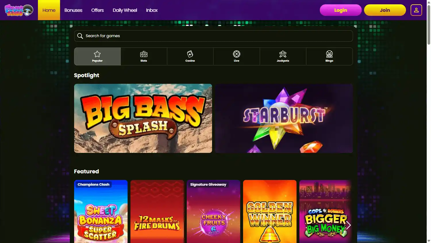 Fever Bingo Casino screenshot 3