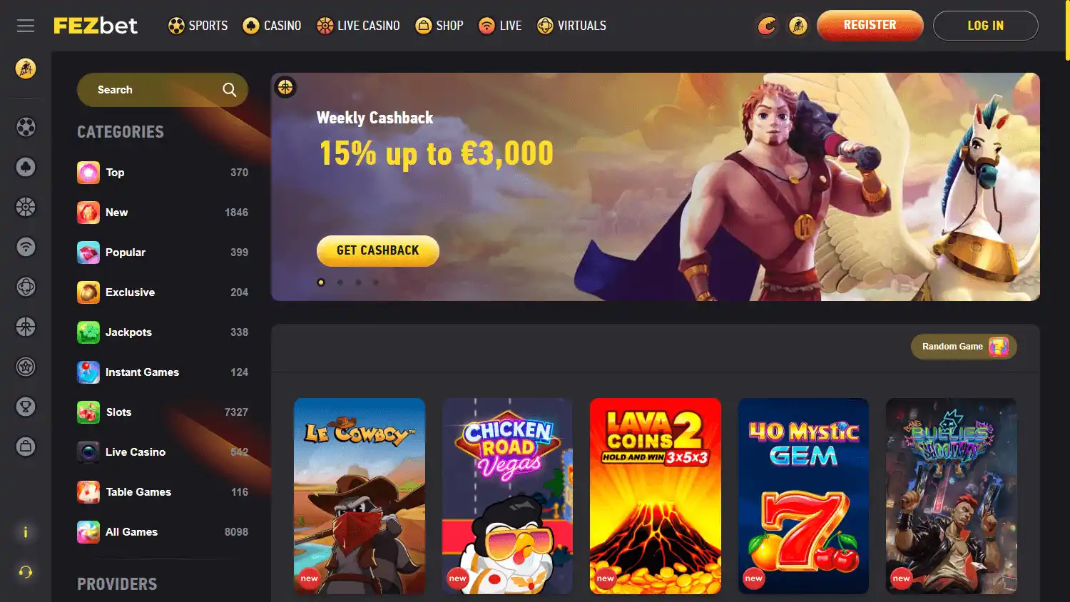FEZbet Casino screenshot 3