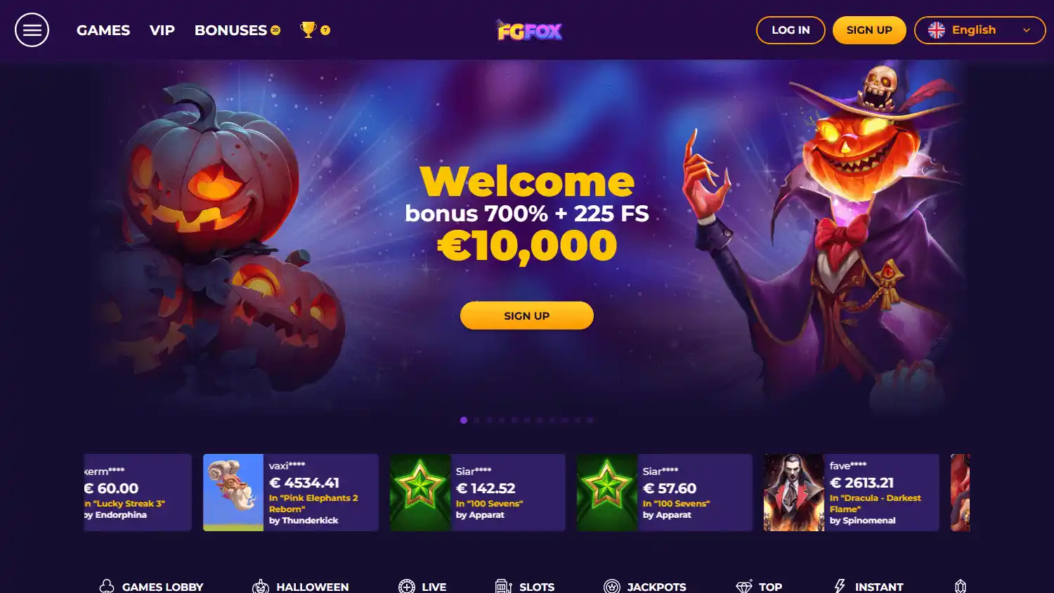 FgFox Casino screenshot 1