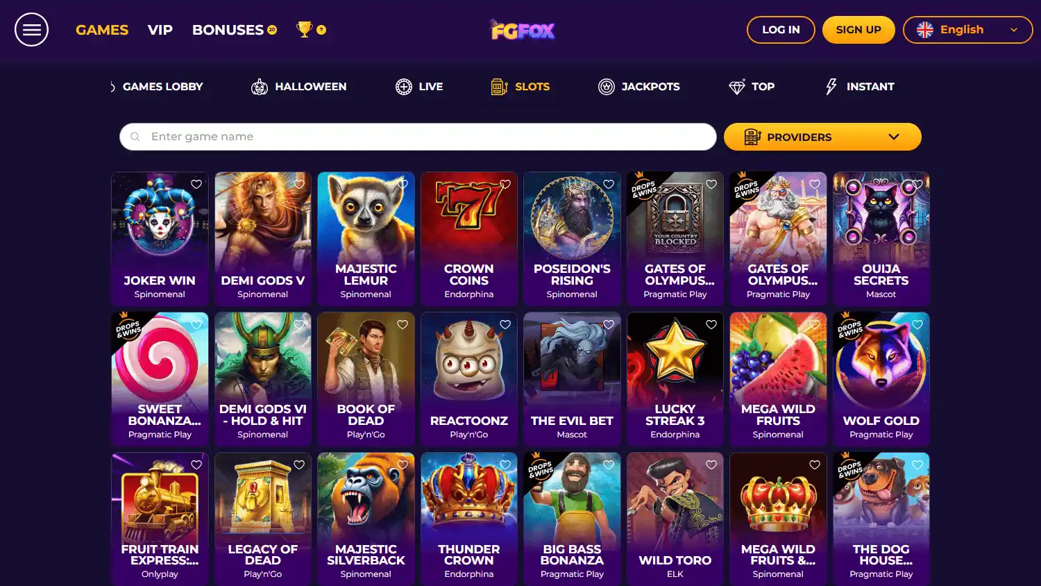 FgFox Casino screenshot 2