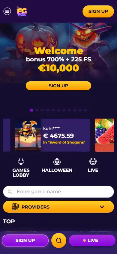FgFox Casino screenshot 4