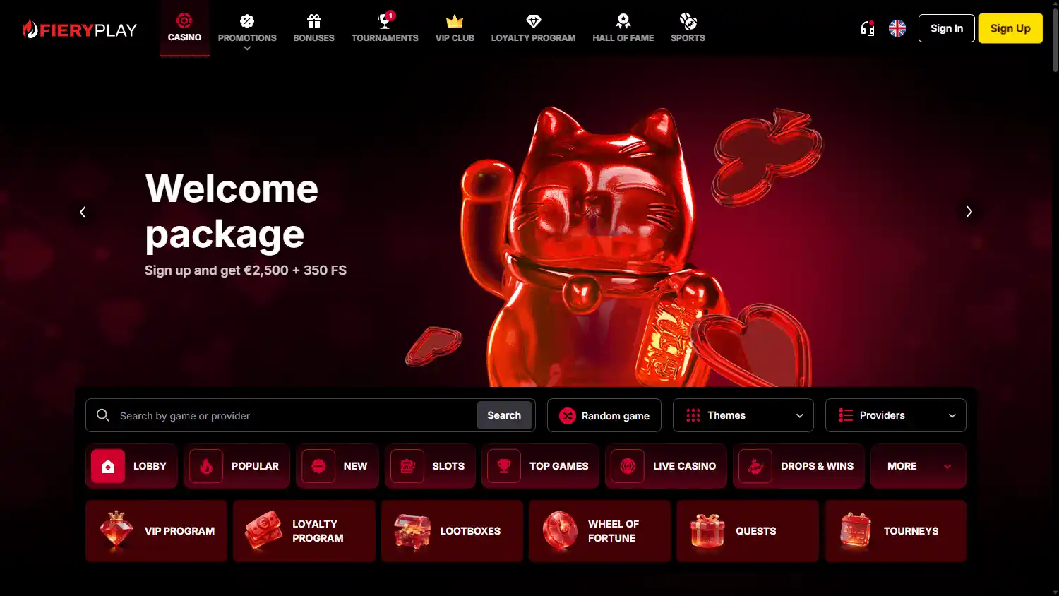 Fiery Play Casino screenshot 1