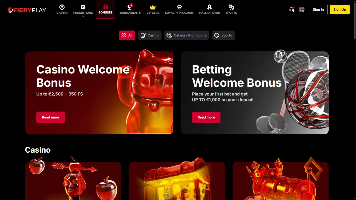 Fiery Play Casino screenshot 2