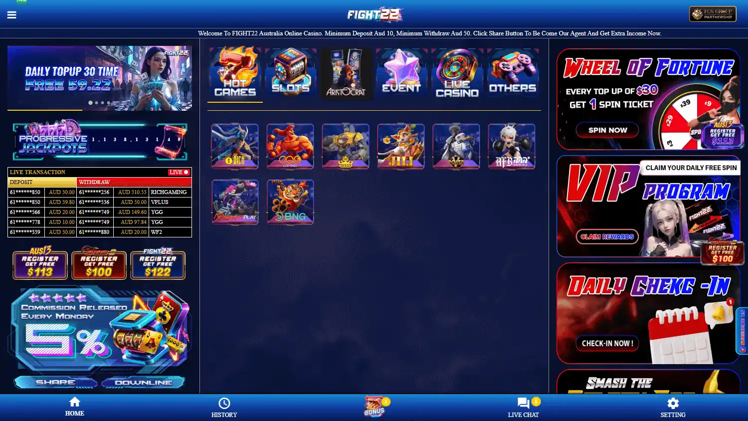 Fight 22 Casino screenshot 1