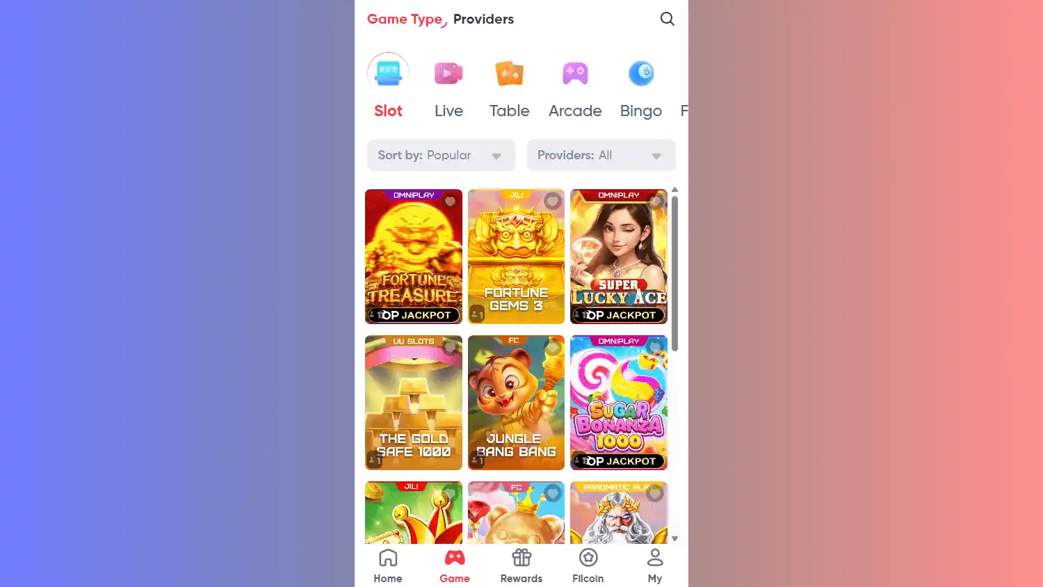 FILBET Casino screenshot 2
