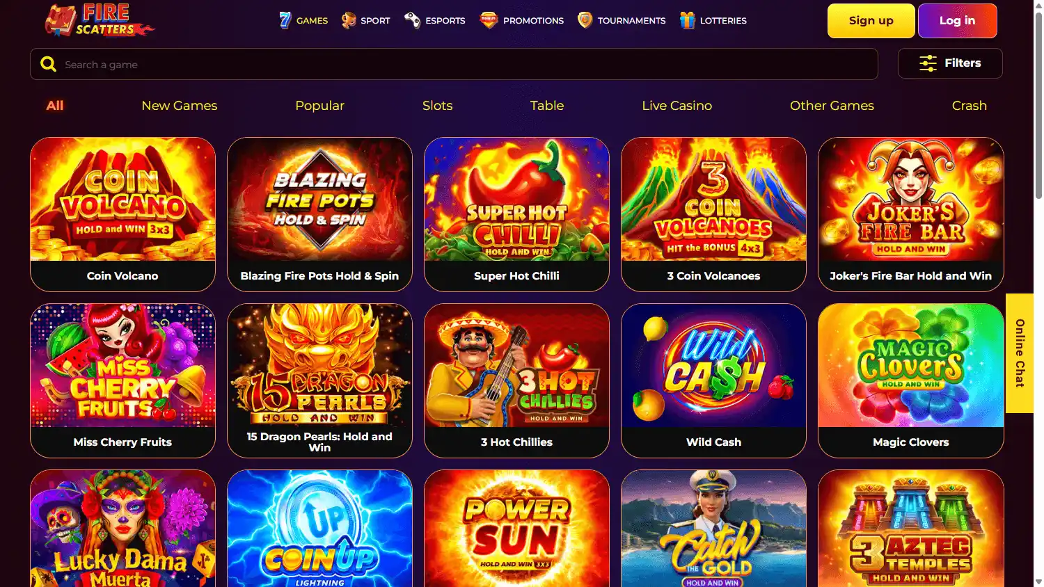 Fire Scatters Casino screenshot 2