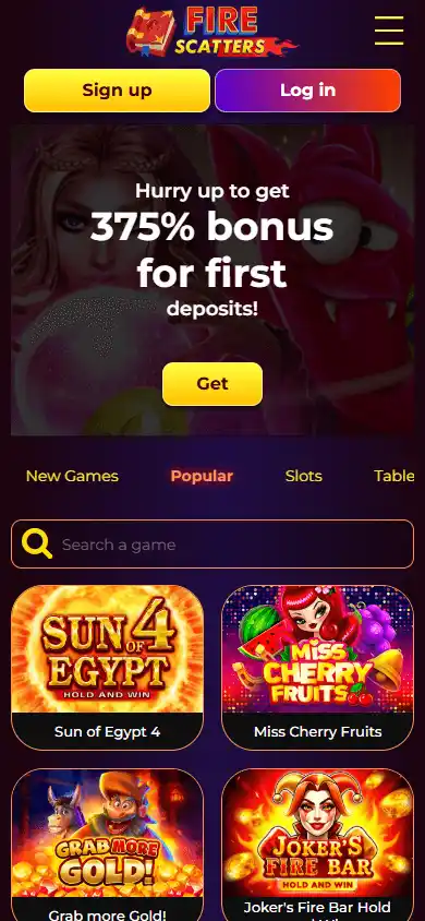 Fire Scatters Casino screenshot 4