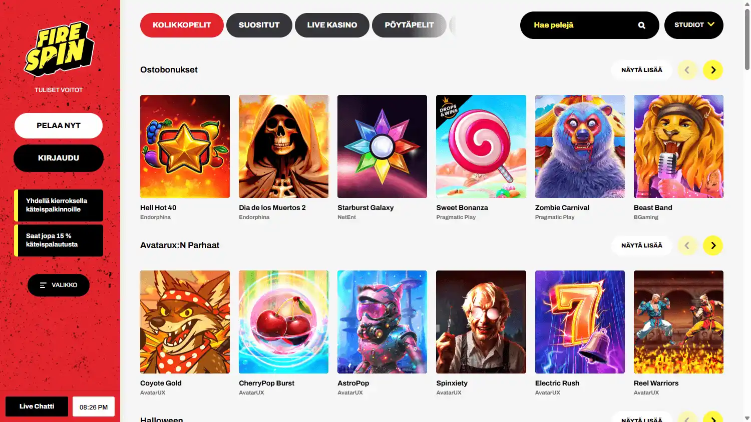 Firespin Casino screenshot 2