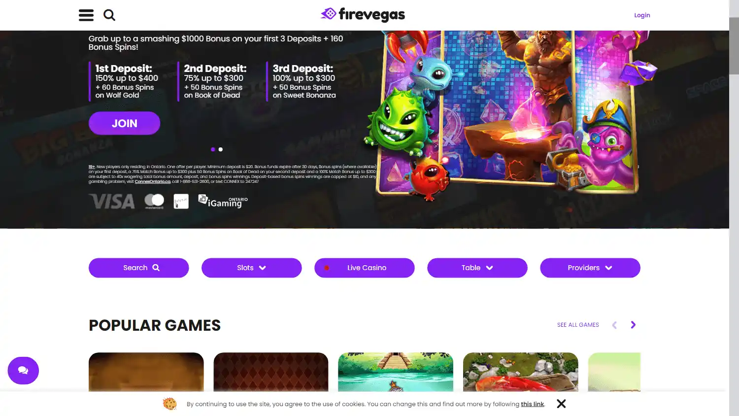 Firevegas Casino screenshot 1