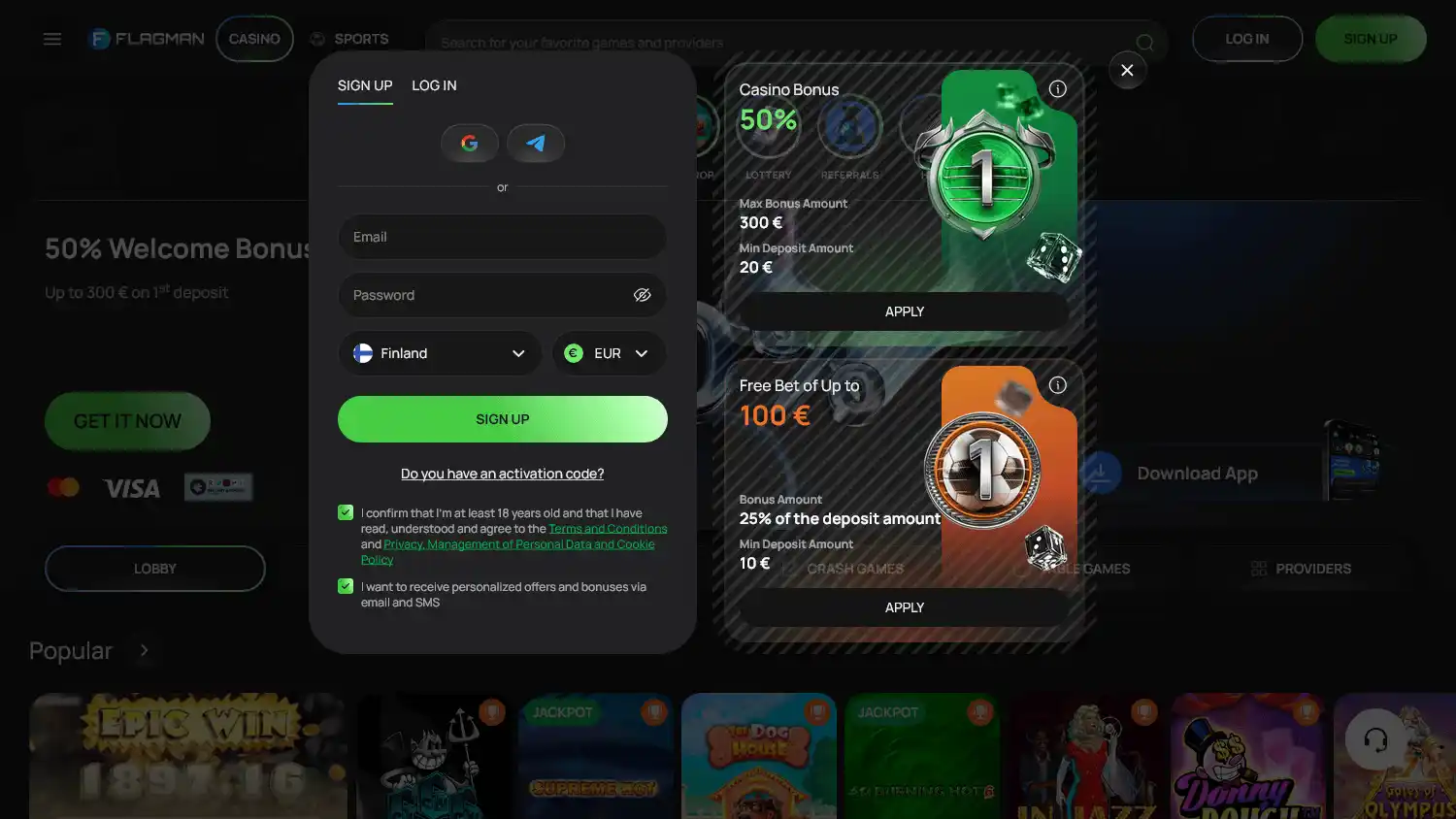 Flagman Casino screenshot 1