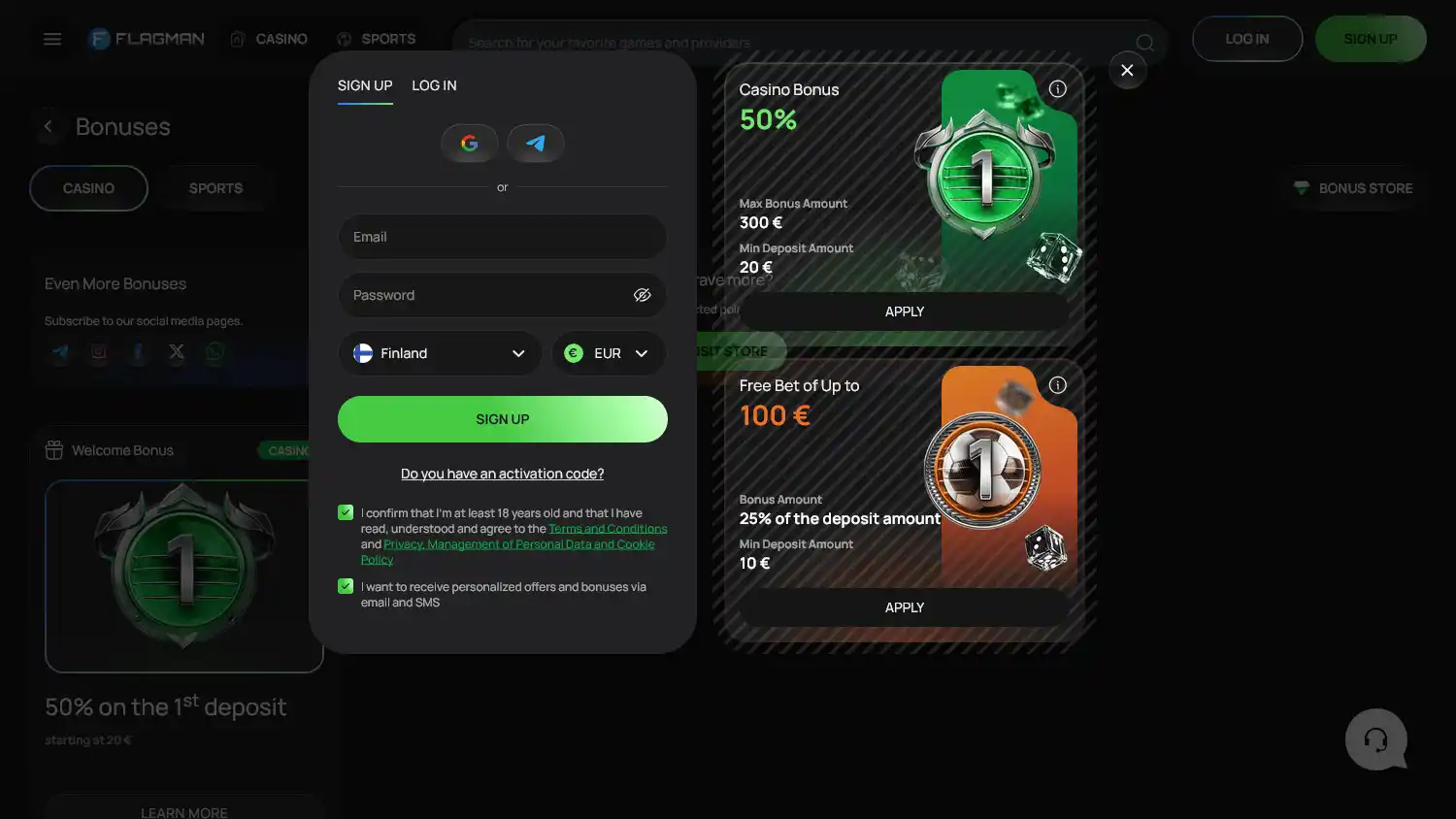 Flagman Casino screenshot 2