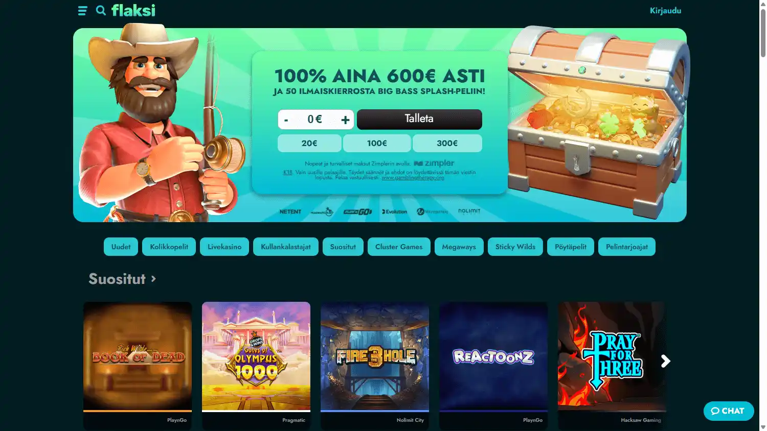 Flaksi Casino screenshot 1