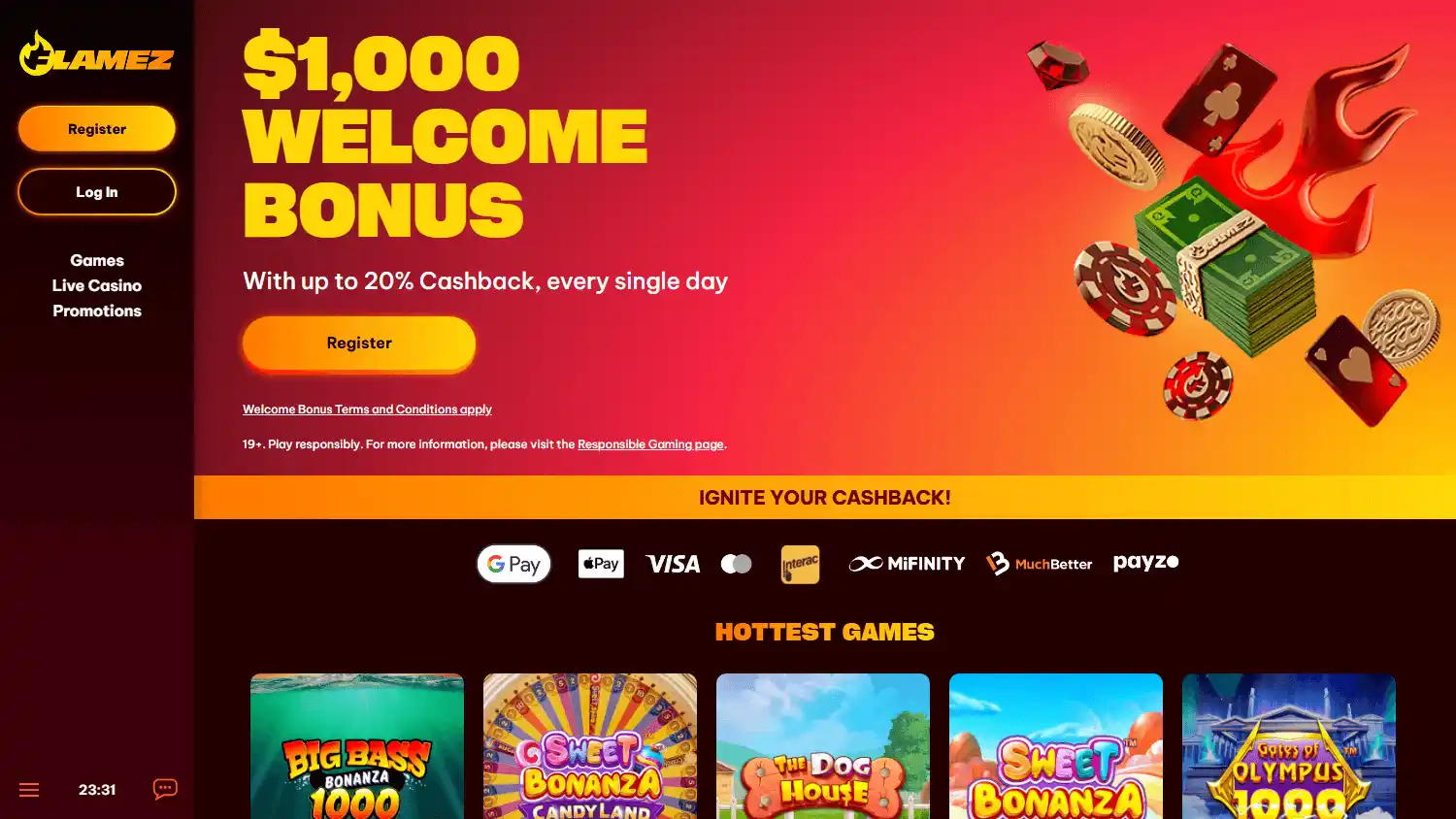 Flamez Casino screenshot 1