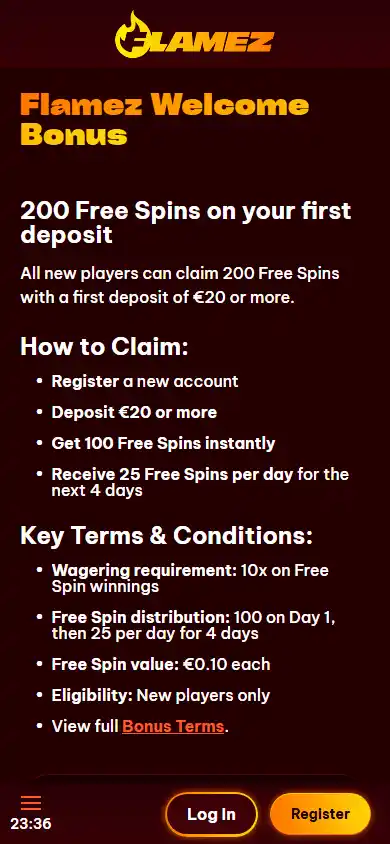 Flamez Casino screenshot 6