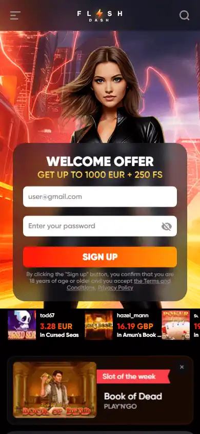 FlashDash Casino screenshot 3