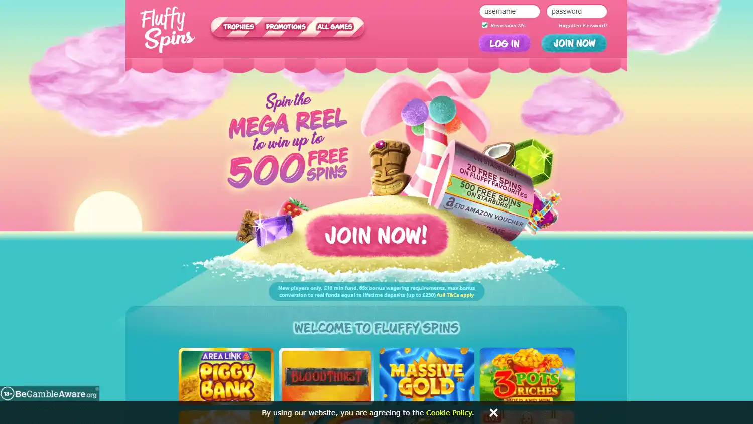 Fluffy Spins Casino screenshot 1