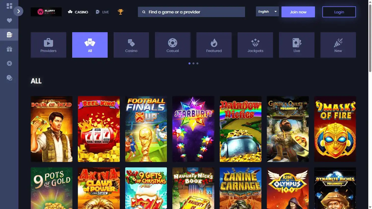 FluffyWin Casino screenshot 2