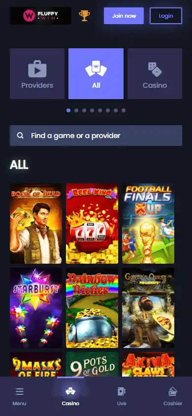 FluffyWin Casino screenshot 5