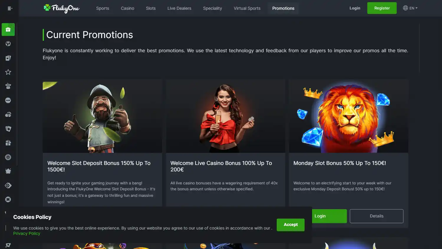 FlukyOne Casino screenshot 3