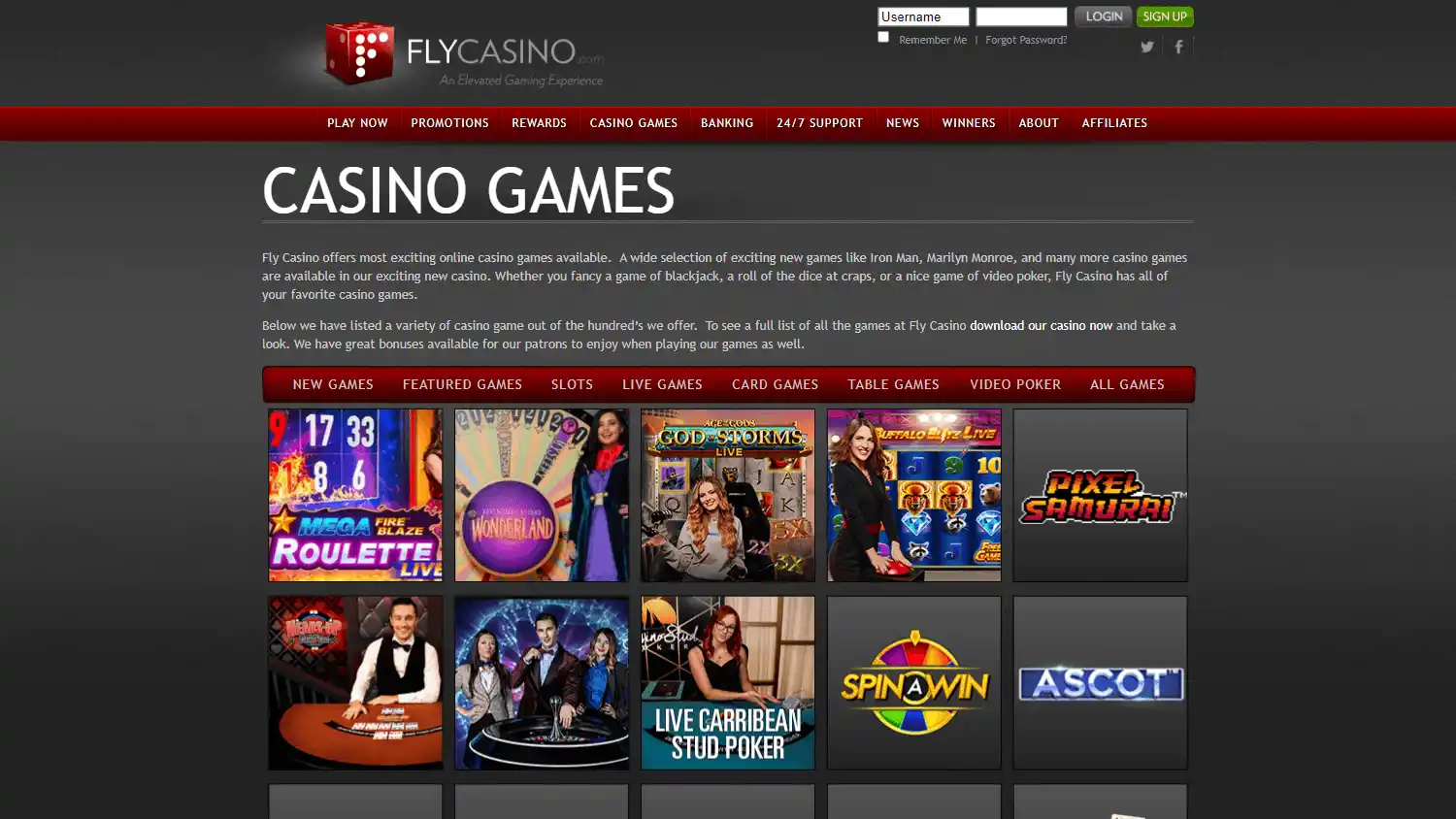 Fly Casino screenshot 2