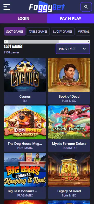 Foggybet Casino screenshot 5