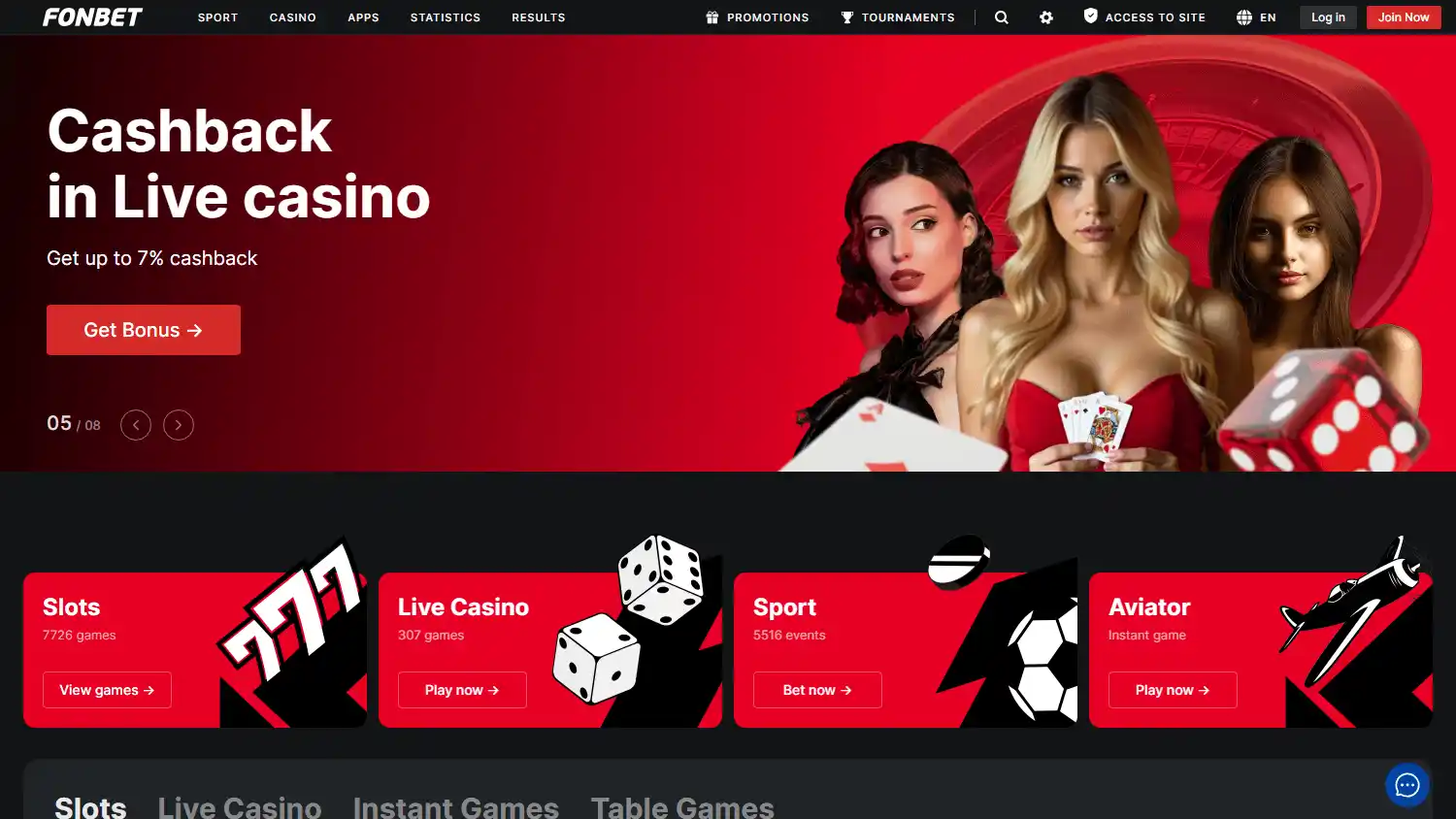 Fonbet Casino screenshot 1