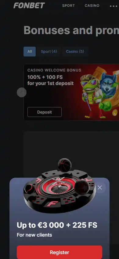 Fonbet Casino screenshot 3