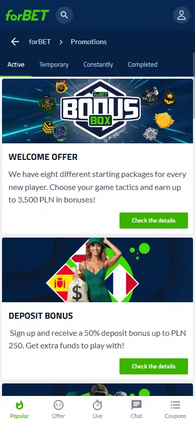 forBET Casino screenshot 6